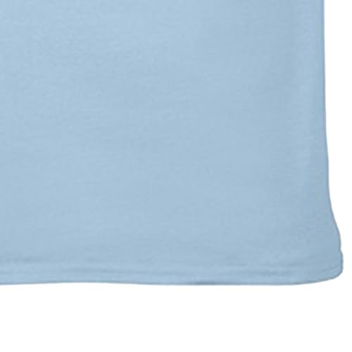 Camisetas de color sólido para hombre, de algodón suave, cuello redondo, manga corta, ajuste regular, casual, clásica, Azul claro, XS