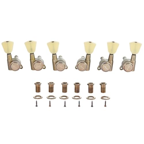 KAISH - Clavijas de bloqueo de botón Keystone 3x3 18:1 para afinar guitarras con bloqueo para LP/Les...