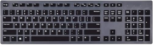 FACTOTECH Keyboard Cover Skins Compatible with Dell KM636 KB216 Wired Keyboard & Dell Optiplex 5250 3050 3240 5460 7450 7050 & Dell Inspiron AIO 3475/3670/3477 All-in one Desktop -Black