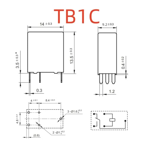 Relais ACTB2A2 160OHM 5pins composant de rechange boîtier de commande