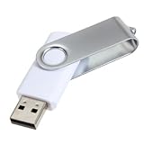 1GB Silver USB 2.0 Flash Drive Swivel Design