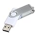 1GB Silver USB 2.0 Flash Drive Swivel Design