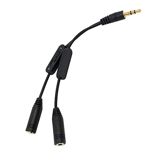 Cable divisor de audio 3.5mm con control de volumen miniatura 7