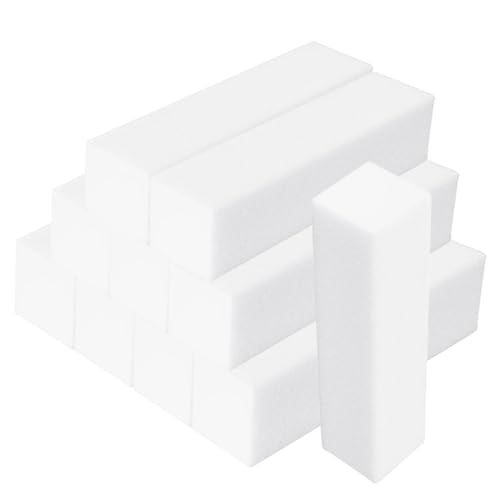 YPYMOD 10 Pcs Bloc Polissoir Ongles, 4 Faces Lavable pour Manucure, Carré éponge Lime à Ongles, pour Les Salons de Manucure, Le Diy Nail Art à La Maison