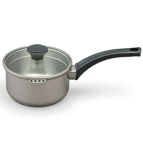 アイリスオーヤマ 片手鍋 16cm ガス火/IH対応 湯切り鍋 お手入れ簡単 ステンレス シルバー SP-PY16のサムネイル