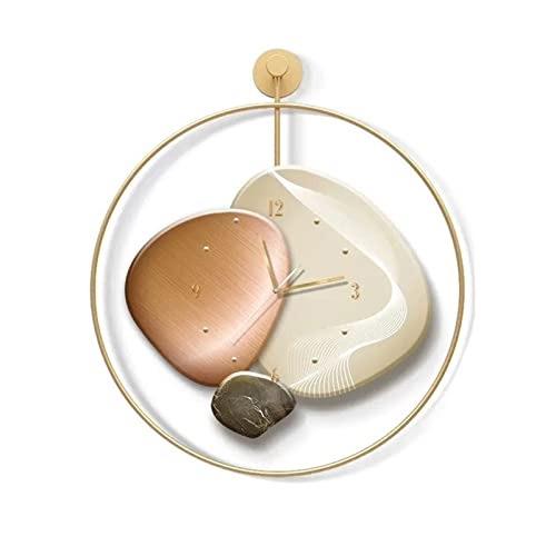 Horloge murale moderne silencieuse XJBTBA grande pendule salon chambre or