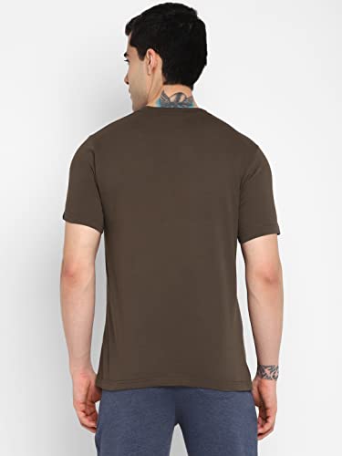 Image of Allen Cooper Men's Super Combed Cotton Rich Solid Round Neck Half Sleeve T-Shirt