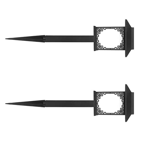 YARNOW 2pièces Lampe Solaire Led à Encastrer Au Sol Éclairage Allée Chemin Pour Jardin Lot De Luminaires Extérieurs Solaires