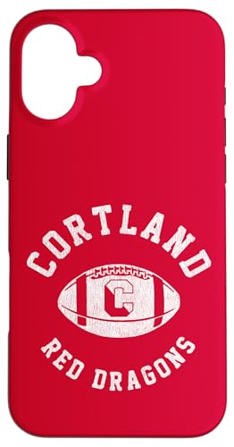 SUNY Cortland Red Dragons Retro Football Distressed �X�}�z�P�[�X iPhone 16 Plus �p