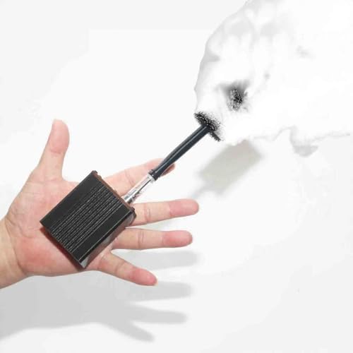 Mini Fog Machine,Smoke Machine for Outdoor Events DJ Parties Photography,Indoor Stage Effects,Halloween (Square black)