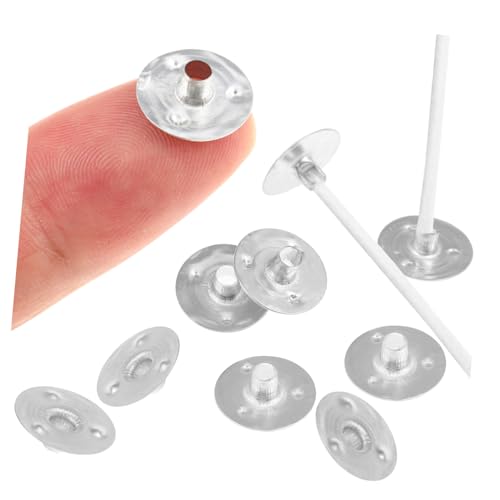 300 piezas bases metálicas para mechas de velas miniatura 3