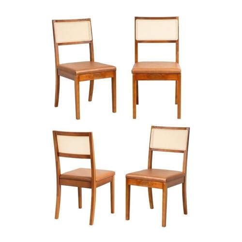 Kit 4 Cadeiras Madeira Maciça Tiê Cabecasa Madeiramadeira Amêndoa/Caramelo