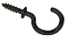 Bronze / Black Cup Hooks 1/2" Key Jewelry Hooks Screw In (Pack of 20) Small