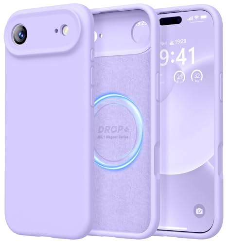 Image of LOVE 3000 Designed for iPhone Air Case, Premium Silicone [Compatible with Magsafe][Soft Anti-Scratch Microfiber Lining] Shockproof Protective Phone Case for Men Women 6.5 inch, Light Purple