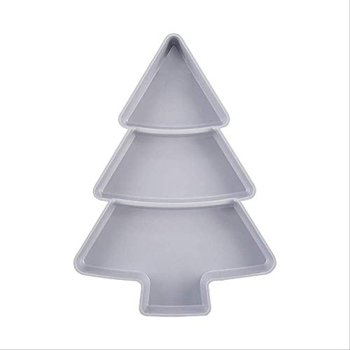 Preisvergleich Produktbild GJJDF Weihnachtsbaum Form Süßigkeiten Snack Nuss Samen Trockenfrüchte Plastikteller Schüssel Frühstücksteller Home Küchenhelfer Neu 01