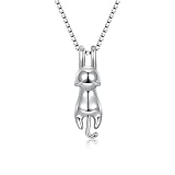 Collares de Gato para Mujeres, Joyería de Plata para Amantes de Gatos, Colgante de Gato Luna, Joyería para Mujeres...