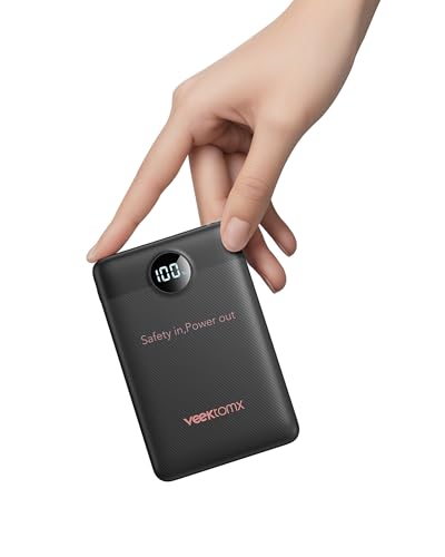 Batería Externa Carga Rápida 10000mAh, Power Bank Cable Incorporado USB C Pequeña Batería Portátil con PD 22.5W QC 3.0 Carga Adaptación iPhone/Samsung/Tablet