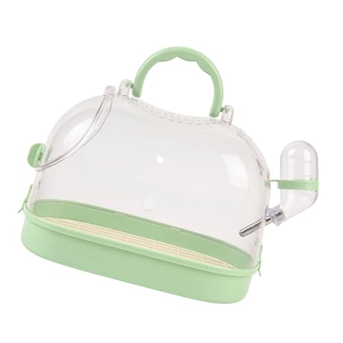 Portable Hamster Carriers Cage for Travel with Clear Window Ventilation Transportation Carry Box with Waterer Hamster Travel Cag