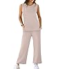XIEERDUO Women's 2 Piece Outfits Summer Travel Tracksuit Loose Wide Leg Loungewear Comfy Lounge Sets S-3XL