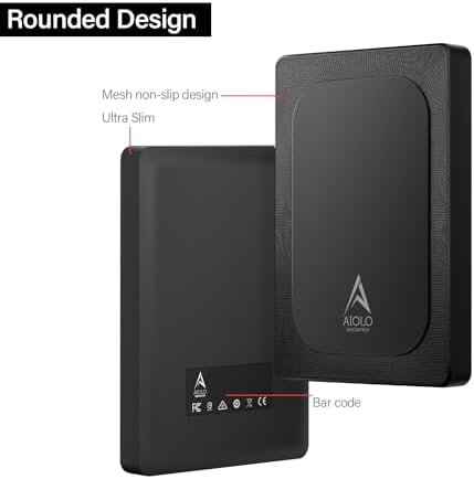 Aiolo Innovation 1TB Ultra Slim Portable External Hard Drive HDD-USB 3.0 for PC, Mac, Laptop, PS4, Xbox one,Xbox 360-Super Fast Transmission — view 4