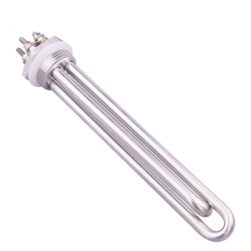 Resistencia de inmersión DN25 de 1 pulgada, 12 V/24 V/36 V/48 V CC, calentador solar eléctrico tubular de agua SUS304, 300 W, 600 W, 900 W, 1200 W, 1500 W(Heater only,48V,1500W)