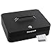 Honeywell Safes & Door Locks - Deluxe Small Cash Box with Removable Money Tray - Storage Under Tray & 8 Coin Slots - Durable Metal Safe with Key Lock - Saving Money Lock Box - Black, 0. 23 CU - 6113