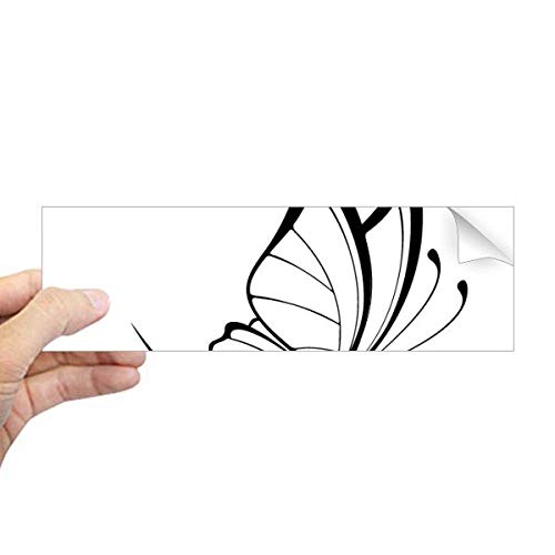 Autocollant papillon noir volant rectangulaire pour masquer les rayures de PC