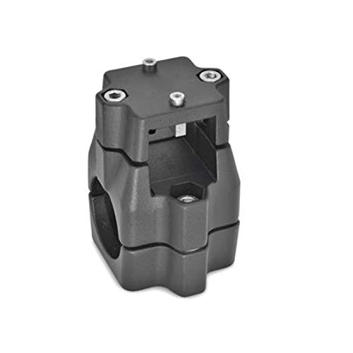 Slitta, forma a croce, per 40 x 40 mm quadrato e 50 mm di diametro, nero