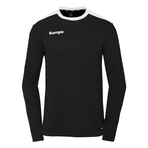 Kempa Unisex Emotion 27 Langarmshirt Sweatshirt, Schwarz/Weiß,...