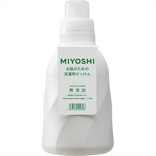 【1個セット】無添加 お肌のための 洗濯用 液体せっけん ミヨシ石鹸 衣料用洗剤 自然派 敏感肌 洗濯用洗剤 環境に優しい 無香料 洗浄力
