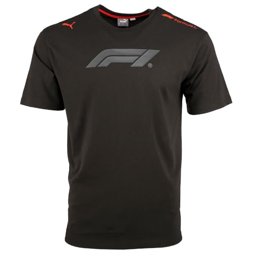 PUMA Mens F1 Essentials Relaxed Crew Neck Short Sleeve Casual Tops Casual - Black