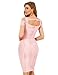 meilun Cold Shoulder Bandage Bodycon Dress for Women Wedding Guest Dress Birthday Party Event Dress(Pink,XS)