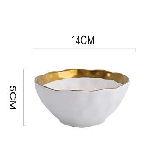 Teller Gold Inlay Geschirr Sammlung Keramikplatte Und Schüssel Mit Goldrand Geschirr Weiß Und Schwarz Geschirrset C.