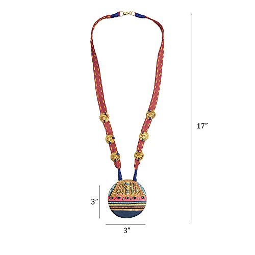 Image of AAKRITI ART CREATIONS Royal Empress Handcrafted Tribal Dhokra Necklace & Choker Collection | Artisan Ethnic Brass Jewelry with Oval & Square Designs, Amulet & Talisman Styles for Women