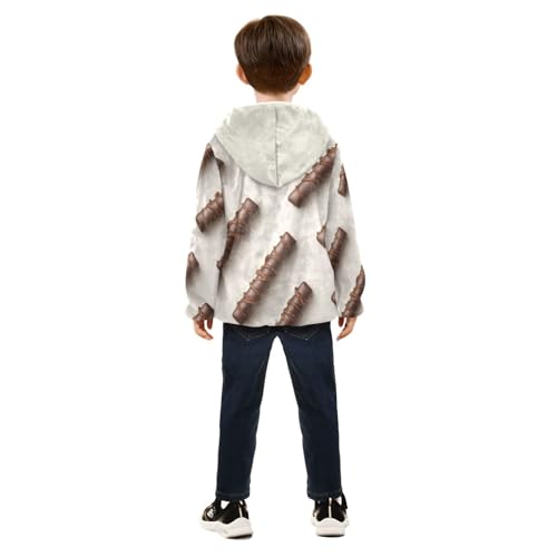 Chocolate Covered Crisp Wafer Bars Girls Fleece Jacket Girls Fall Jacket Girls Zip Up Hoodie Girls Sherpa Jacket 2-10T4