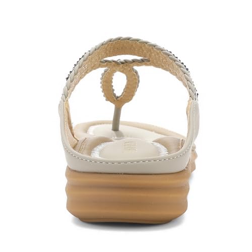 Image of UBFEN Womens Slides Walking Sandals Comfortable Platform Slip On Dressy Summer