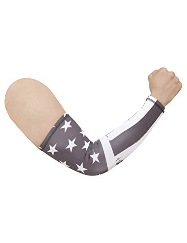 Image of NEVER LOSE Printed Arm Sleeves for Men & Women, Stretchable Breathable Compression Sports Sleeves for Gym, Cycling, Running, Driving & Outdoor Activities (Pack of 2 Pairs)