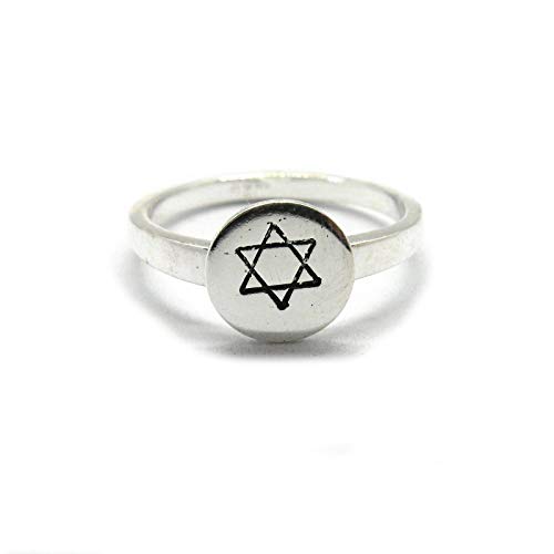 Bague en argent massif 925 Hexagramme Empress, un bijou de prestige façonné à la main