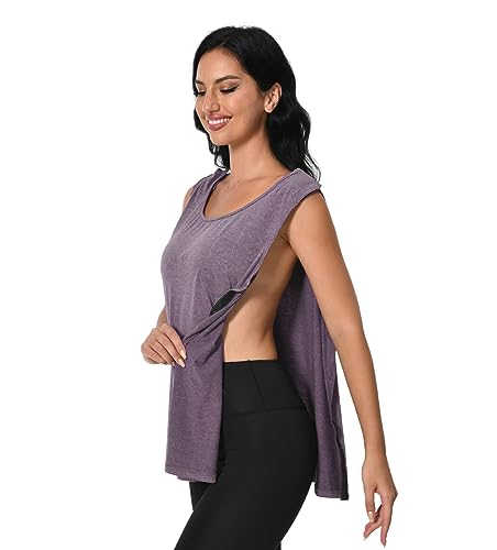 Post Surgery Shirts Shoulder Arm Broken Breast Recovery Tank Tops Clothing Snap Open Sleeveless Shirt Unisex Size2