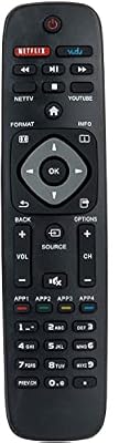 Universal Remote Control for Philips TV, Compatible with All Philips LCD LED 4K UHD Smart TVs