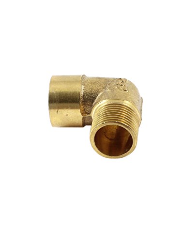 Brass Tone Elbow 3/8 PT Male to 3/8 PT Female Pipe Fitting Coupler - Image 3