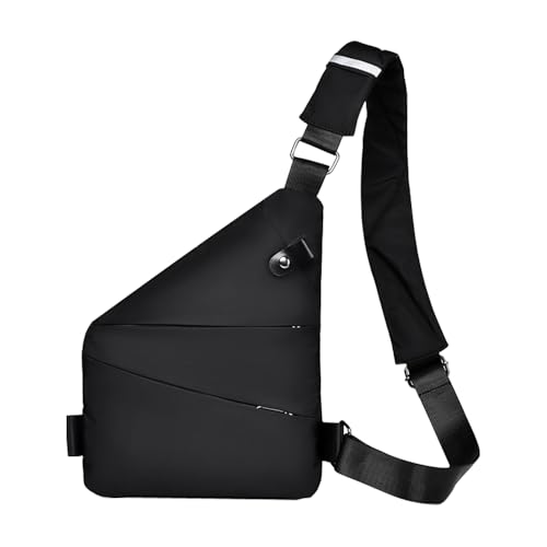 Diebstahlsichere Reisetasche Umhängetasche,Anti Diebstahl Tasche, Unisex Schultertaschen Crossbody Bag,Leichte Brusttasche Für Alltag,Reise,Sport(Schwarz)