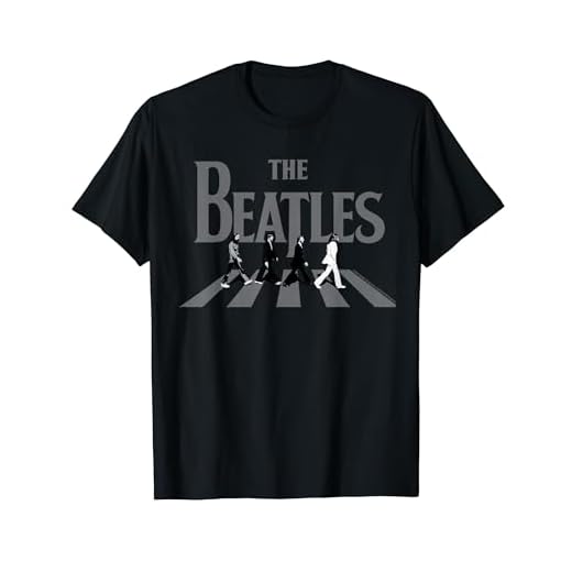 The Beatles - Abbey Road グレースケールアルバムカバー Tシャツ