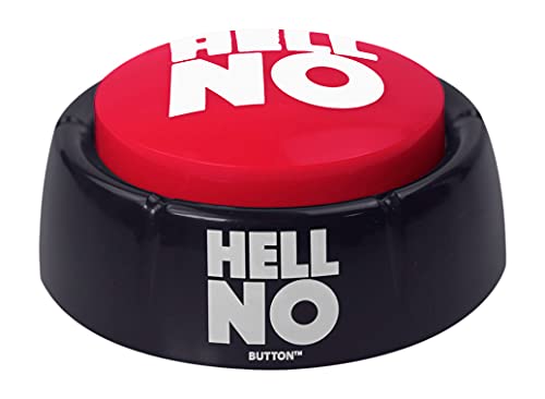 Talkie Toys Products Hell No Button – 10 Funny Hell No Sound Button Sayings – Hilarious Talking Toy to Just Say No – Stress Reliever