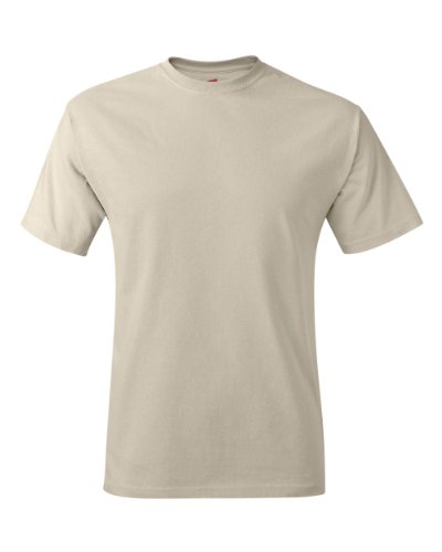Hanes TAGLESS T-Shirt, Large, Natural