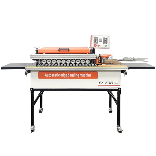 HNZXIB Professional Edge Bander EX236 Plus, Auto Feed Double-Side Gluing, Integrated Trimming/Polishing, 16.4ft/min Speed, Stable Build for Custom Furniture Studios & High-Volume Cabinetry Shops