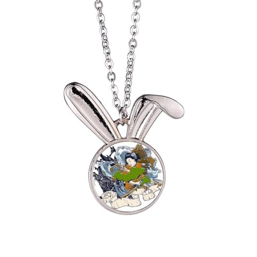 Kimono japonais pour femme style yukata traditionnel avec pendentif lapin