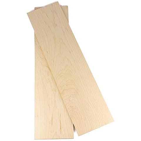 Wood-Hawk HARD MAPLE Thin Wood Lumber 2 Pack - 1/4"x4"x24" or 16" or 36" You Choose (2 Hard Maple 1/4"x4"x36") Cover