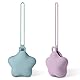 HAGOT 2 Pack Schnullerbox Silikon, Box Dummy, Schnullerbox für Unterwegs Sterndesign, Schnuller-aufbewahrung, Dummy Boxen BPA-frei, Sicheres Baby Zubehör, Blau + Lila