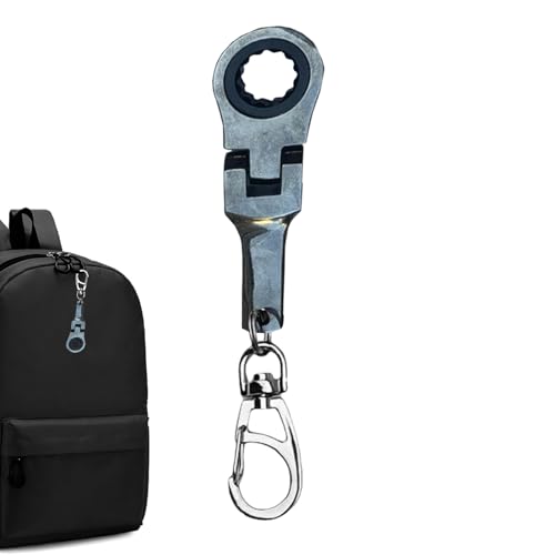 Clé à molette - Porte-clés de mécanicien avec douille de 10 mm - Porte-clés multifonction - Accessoires d'atelier - Clé à douille portable - Pour les bricoleurs